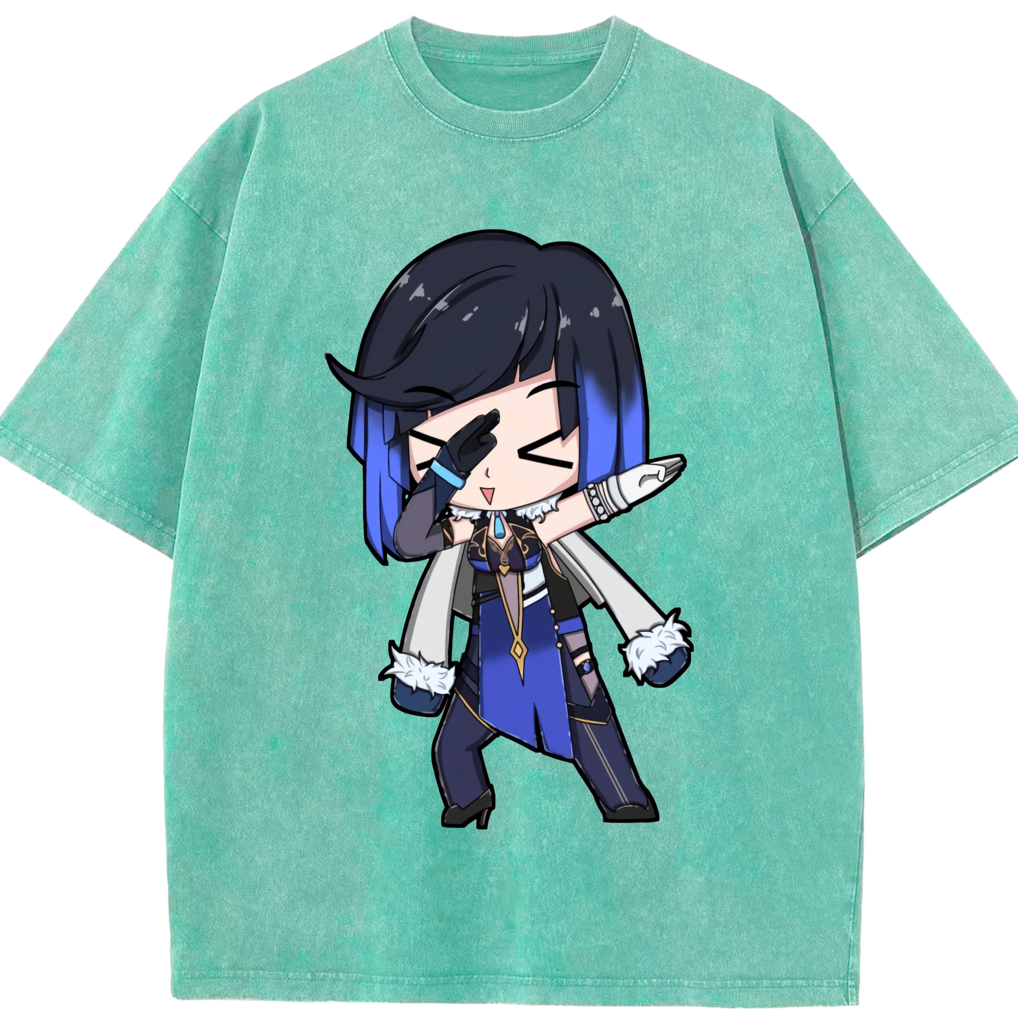げんし神 夜兰 やらん genshin Yaran 綿100% ヴィンテージ風 半袖Tシャツ（フロントプリント）